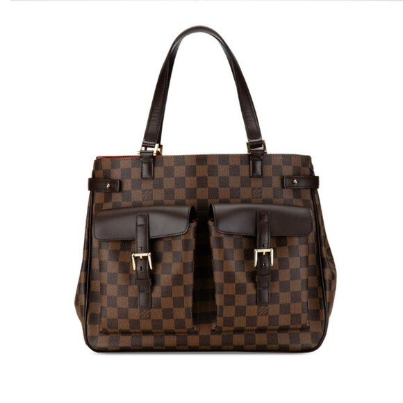 LOUIS VUITTON Brown Damier Leather Tote Bag - Picture 1 of 9